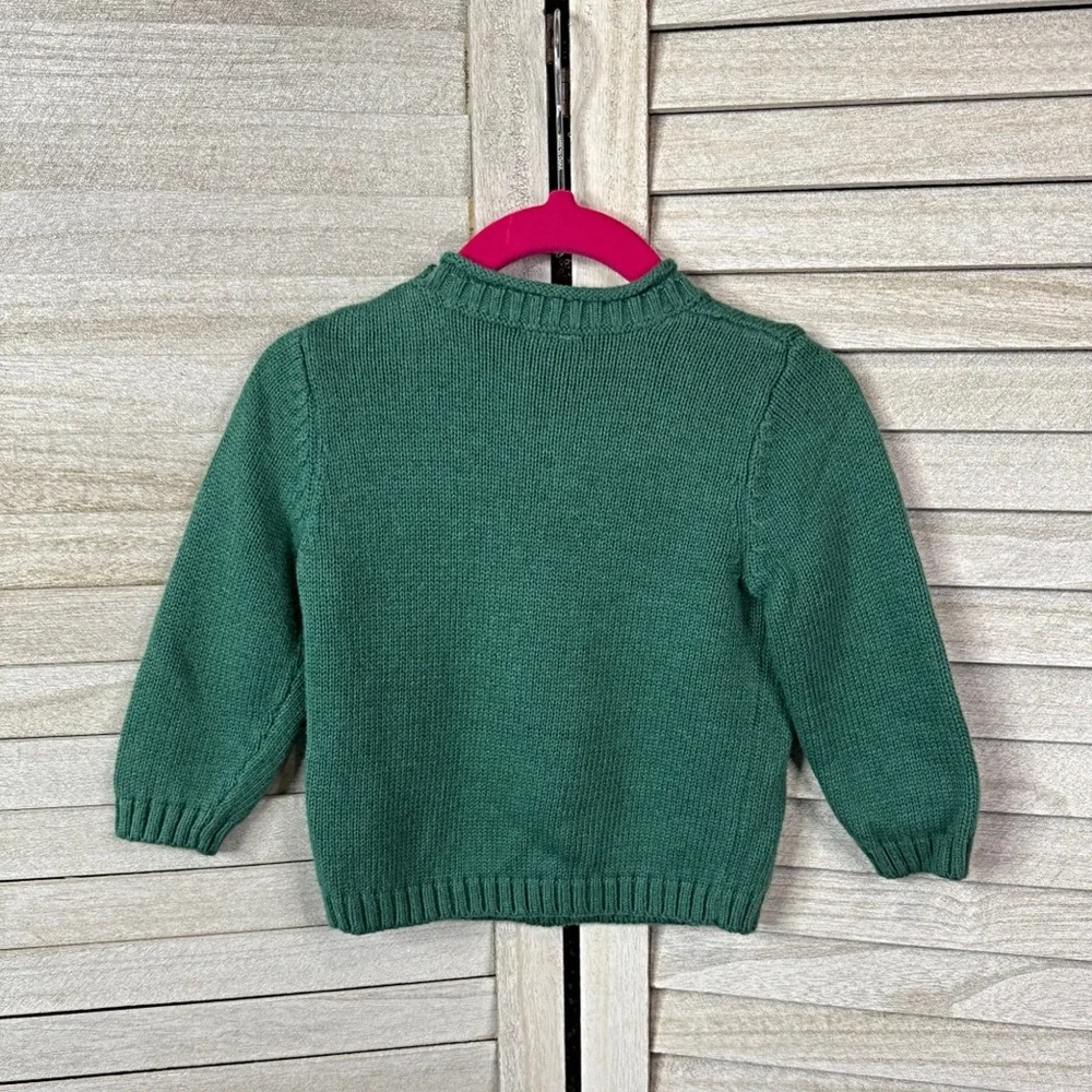 GAP Baby Striped Star Knit Sweater NWT 6-12M Green Cozy Pullover Classic